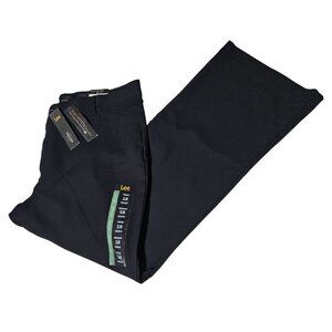 Lee Mid Rise Trouser Pants Womens Plus Size 18 Short Flex Motion Black Slacks